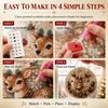 Christmas Pearl Suncatcher Kit, Diy Craft Pre-Assembled Metal Chain, Acrylic Round Board With Lace