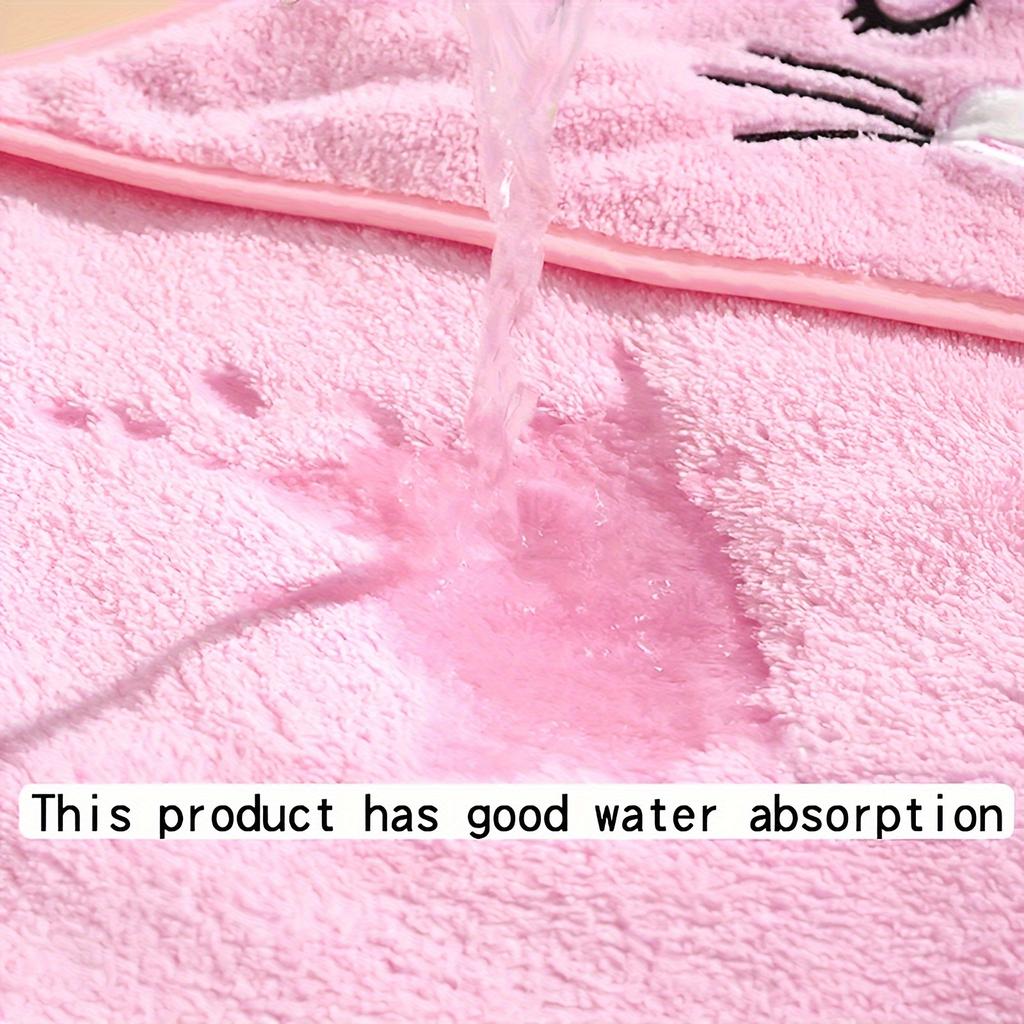 1pc Kids Cartoon Hooded Bath Towels, Multi-Functional Coral Fleece Hooded Beach Towels