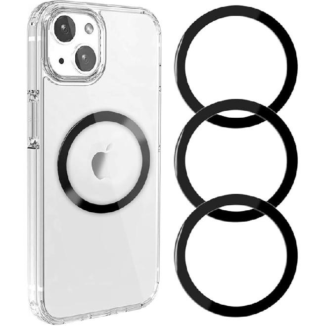 3 Pcs Universal Metal Ring for Magnetic Charger, Metal Ring Sticker Compatible with Magsafe Magnetic Wireless Charger for Most Cellphone, Magnetic