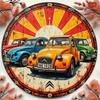 Retro 2CV Car Metal Wall Art Sign Vintage Peugeot Decor for Cafe Bar
