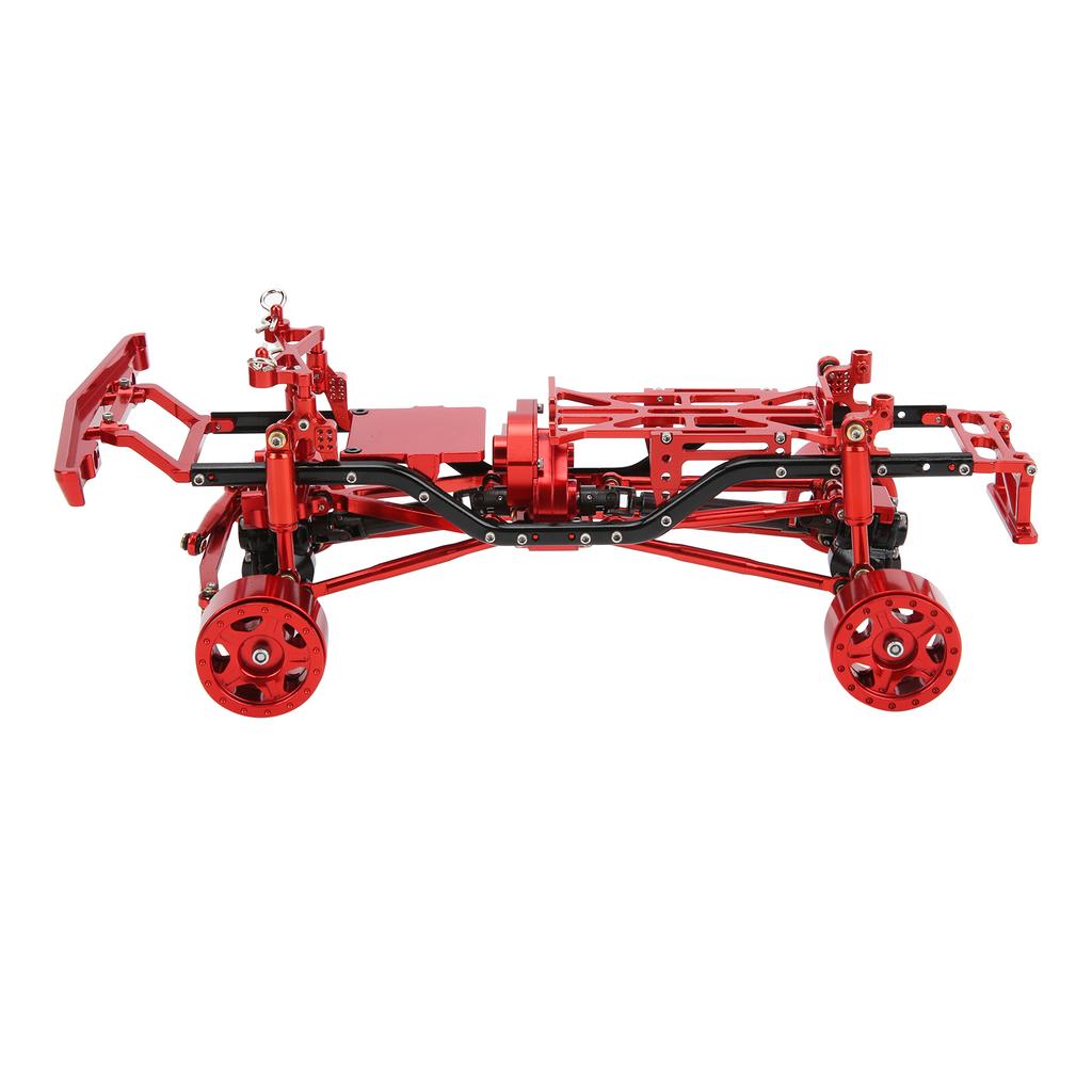 RC Car Chassis Frame Kit Aluminium Alloy Frame with Wheel Hubs for   SCX24 C10 1/24 RC Car