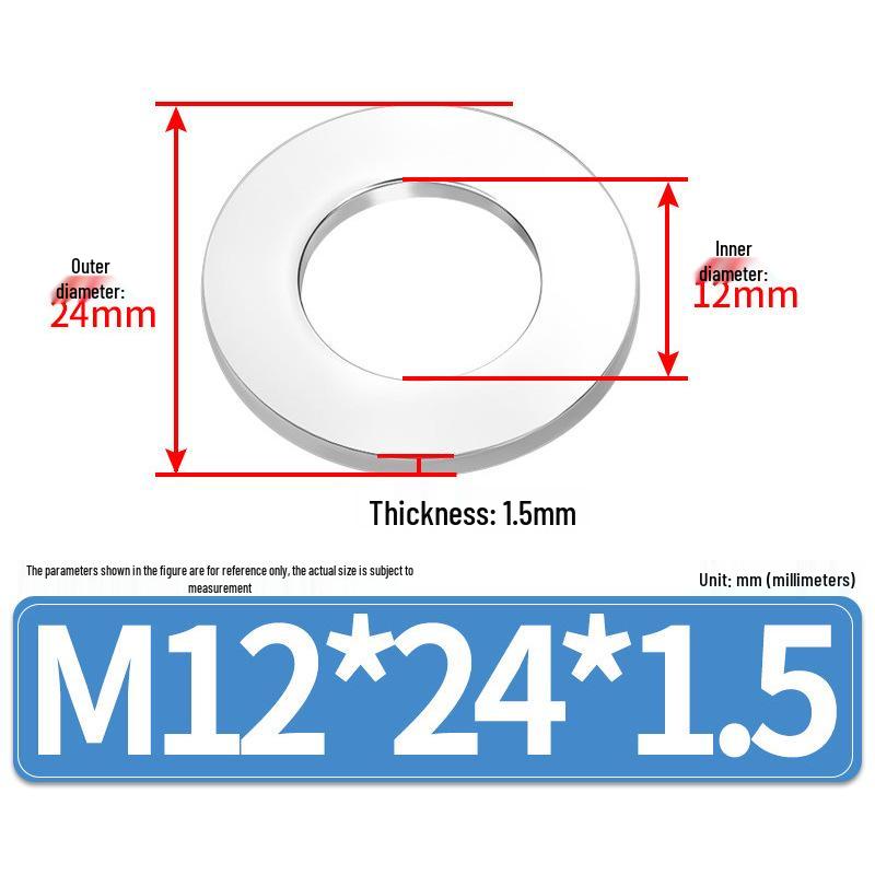 Jin Juntai Thick & Thin Stainless Steel Flat Washer, Round M10-M36