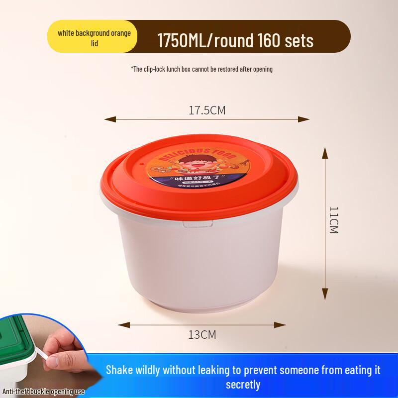 Disposable Plastic Round Takeaway Container