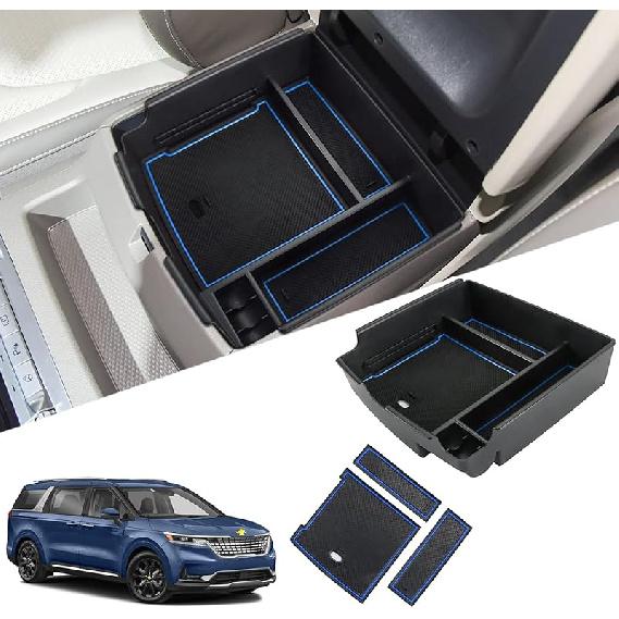 Gah 2024 Carnival 2025 Центральная консоль-органайзер, совместимый с Kia Carnival KA4 MPV 2022 2023 2024 2025 Аксессуары для интерьера Подлокотник Ящик для хранения