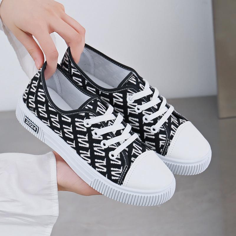 canvas shoes women's new versatile board shoes breathable fashion casual sports shoes comfortable wear-resistant single shoes women