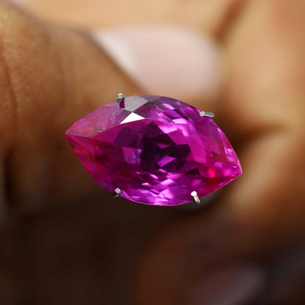 Natural Pink Sapphire Loose Gemstone 10.15 ct Marquise Cut September Birthstone for Gem Collections