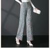 2025 Frühjahr/Herbst High-Waist Bedruckte Weitbeinige Jeans für Damen: Schlankmachende, locker sitzende, lange Hosen