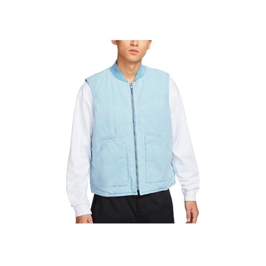 Nike Life Series Loose Comfortable Zip Vest Men Vests Mind-Blue FZ6578-422