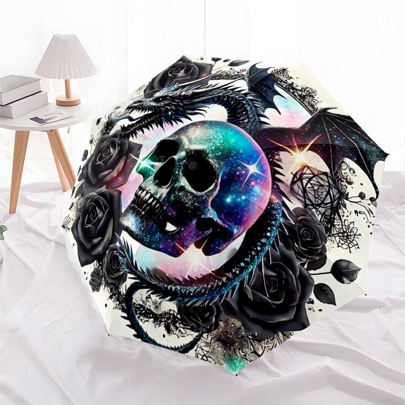 

1pc Galactic Dragon s Crown Durable Cartoon Folding Umbrella,Compact Umbrella for Men and Women, Suitable for Travel or Daily Use.W047