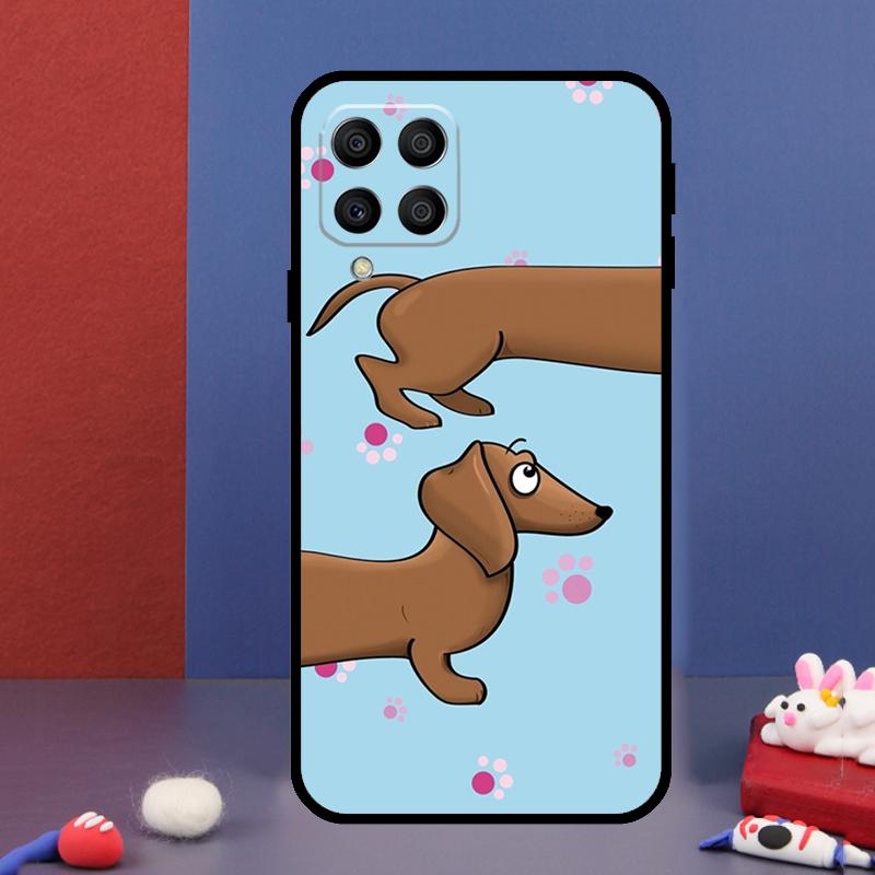 Cartoon Dachshund Dog For Samsung Galaxy M14 M34 M54 M33 M13 M23 M53 M15 M55 M31 M51 M20 M30s M32 M52 Phone Case