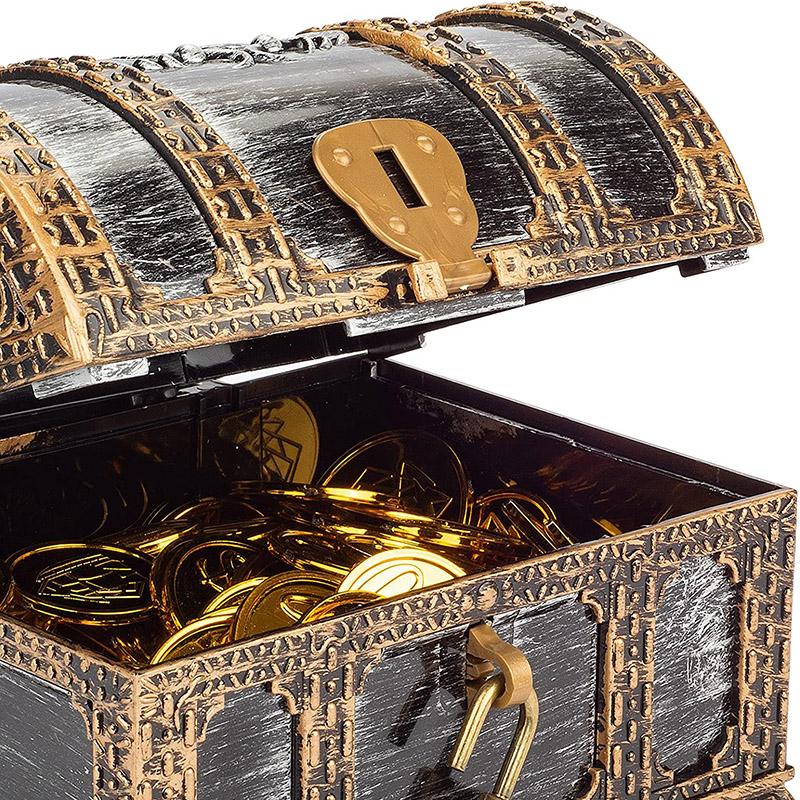 1PC Treasure Chest Box Children Treasure Box Plastic Treasure Chest Toy Chest Children'S Vintage Chest Storage Box