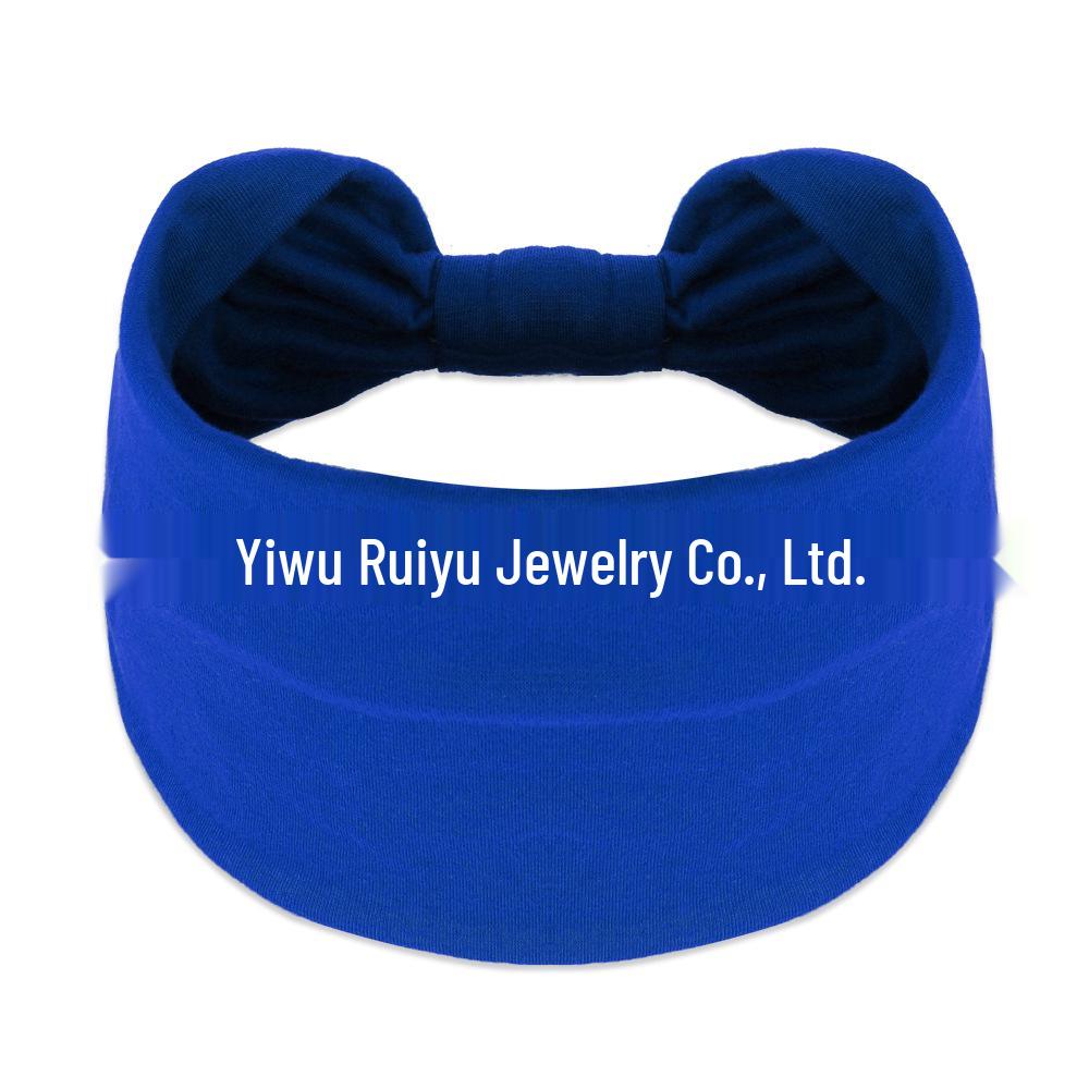 Cross-Border Women's Wide Cotton Elastic Sports Headband