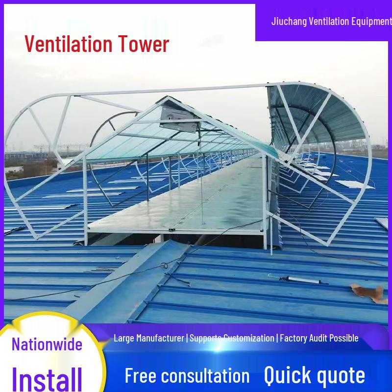 

Ridge Roof Ventilator with Skylight for Workshop Fire Smoke Exhaust and Natural Lighting