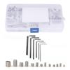 340Pcs Set Screw 304 Stainless Steel End Hex Adapter Machine 6 Wrench Hardware Parts