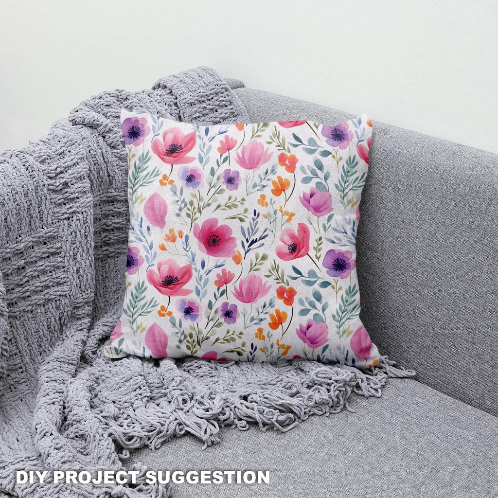 Royal Samt Stoff Polyester Zum Nähen - Motiv Blumen - Rdx2284
