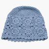 Women's Handmade Crochet Hat Spring Autumn Single Layer Woven Flower Slouchy Hat Classic Retro Wool Hat Hollow Knitted Hat