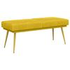 Double Layer Bench Yellow 120 X 45 X 46 Cm Velvet