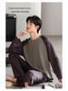 Men's Color Block Modal Pajama Set - Long Sleeve Round Neck for Stylish Spring and Autumn Wear