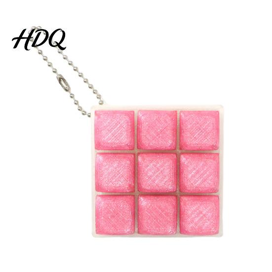 Stress Relief Toy 9-In-1 Keyboard Fidget with Ball Chain Push Gadget Button Finger Clicker Toy 9-Keys Keychain Anxiety Desk