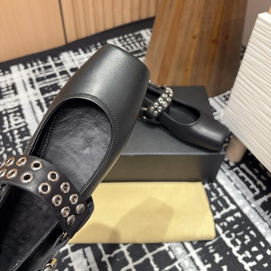 Fashion Women Flat  Round Toe Luxury Rivet Shallow Sneakers Fashion Buckle Strap Loafers Women Ballet Comfortable Mary Jane Shoes Women