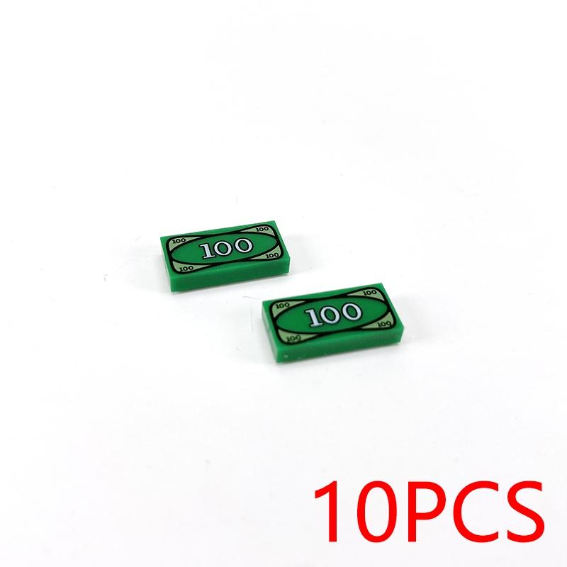 MOC Printed Tile ToyCompatible Brick Accessories Building Blocks City PC Phone Clock Pizza Parts Bricks Children Kids