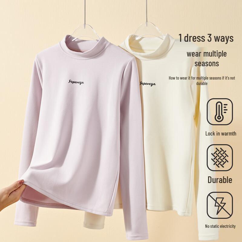 Beibei Kingdom Kids' Unisex Warm Long Sleeve T-Shirt 2-Pack