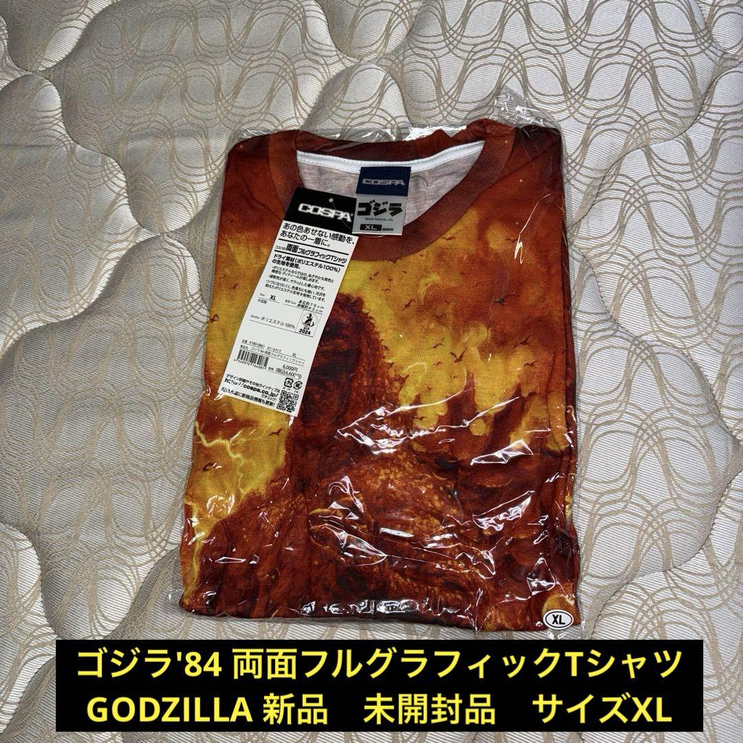 

[Б/У] Футболка с двухсторонним принтом по всей поверхности 84 GODZILLA, размер XL.