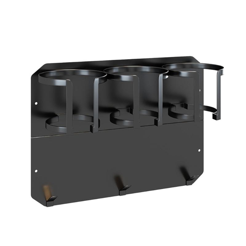 Cup Rack for Refrigerator Side Use, Magnetic Carbon Steel Holder with Open Front Access for Large Drink Cups and Clean Kitchen Drinkware Storage