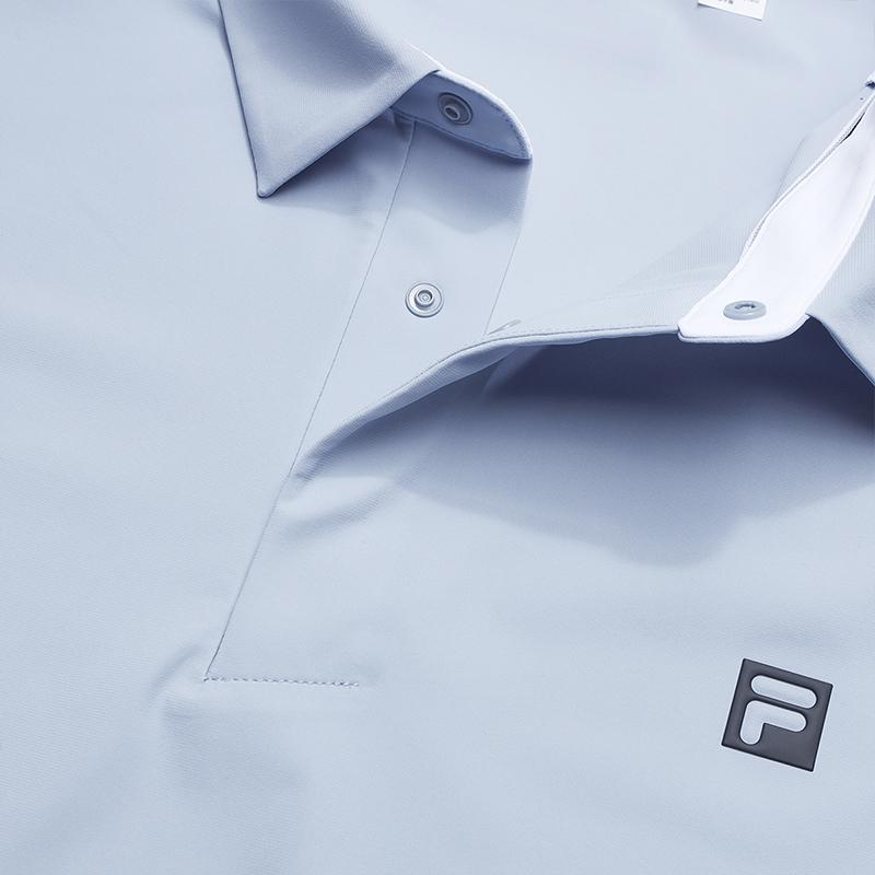 Men's FILA Golf Polo Shirts Men's Dark Stone Blue Polo Collar Moderate Straight Fit