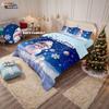 Comforter 3Pcs Merry Christmas Cute Snowman Printed Quilt Set Multi Size Bedrooms Dormitory Bedding Holiday Decoration Machine Washable