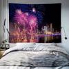 Dormitory Bedroom Tapestry Fireworks Cartoon Pattern Tapestry