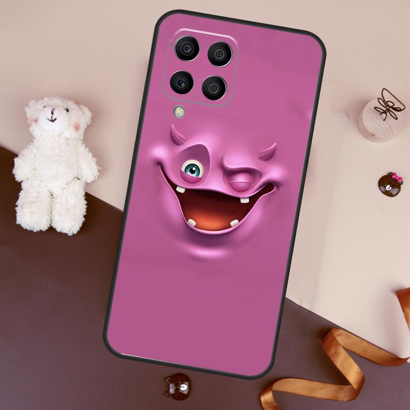 3D Funny Face Cute Case For Samsung Galaxy M32 M52 M14 M54 M13 M33 M53 M56 M36 M16 M31 M11 M12 M35 M55 M15 M06
