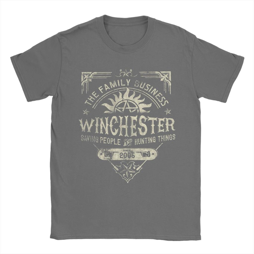 A Very Winchester Business Supernatural TShirts Men Humorous 100 Cotton Tees O Neck Short Sleeve T Shirt Plus Size Clothes