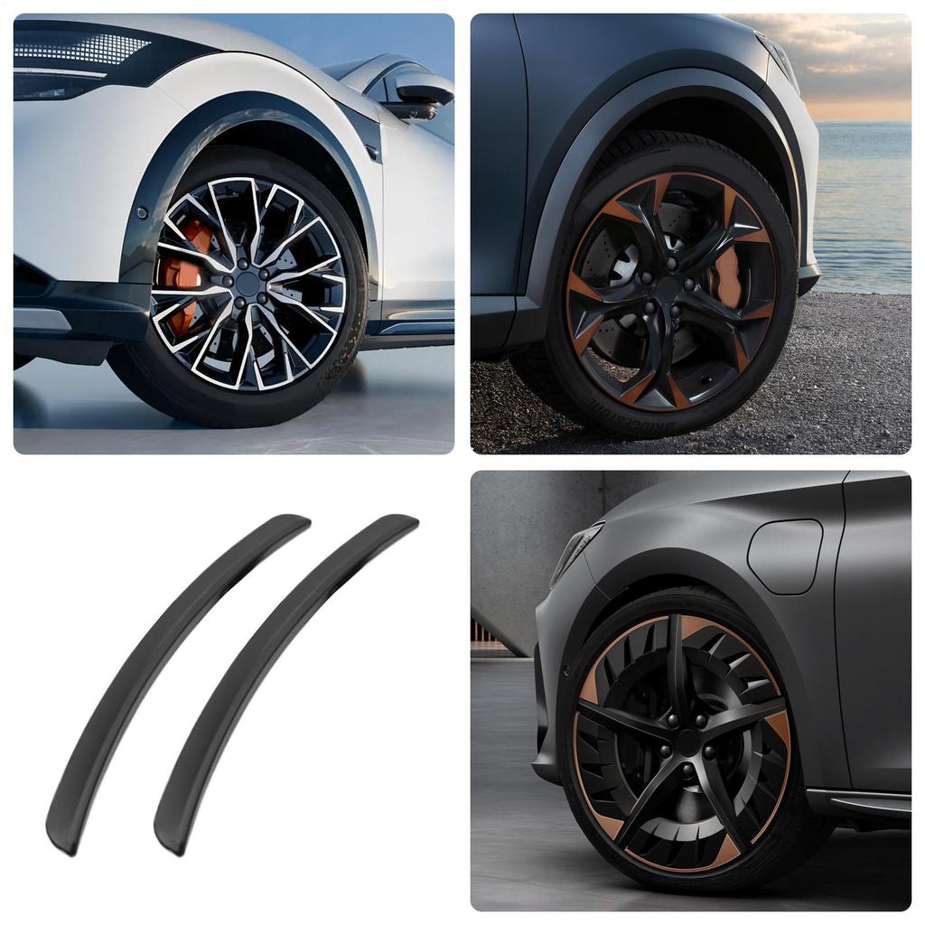 2PCS Universal Car Fenders Trim Strip Curved Anti-Scratch Universal Wheels Anti-collision Mudguard Protector Guard Accessories Interior Mirrors 6