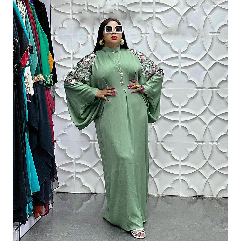 2023 Women's Plus Size Chiffon Hijab Dress - New Style Long African Robe
