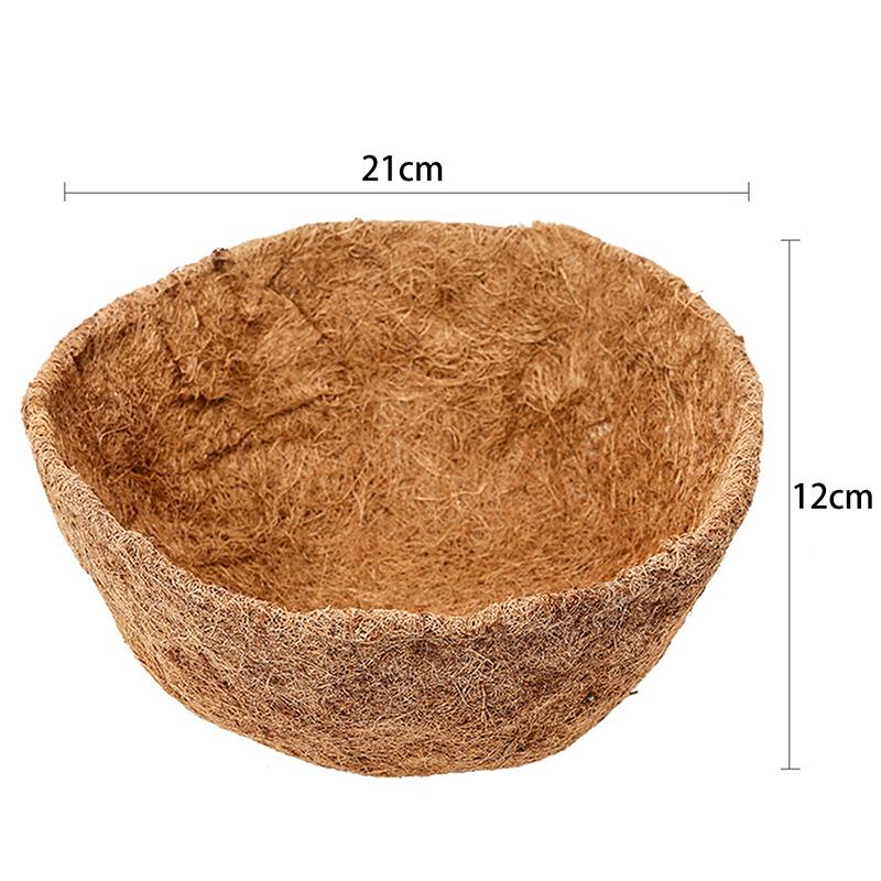 

Натуральные кокосовые волокна, толстые кокосовые вкладыши для садовых кашпо, круглые подвесные корзины, вкладыши для посадки, сменные вкладыши 20.5CM