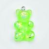 Large Resin Cartoon Bear Keychain with Transparent Sequin Pendant