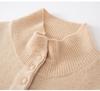Women's Hand-knit High-neck Cashmere Cardigan - Autumn/Winter Chic