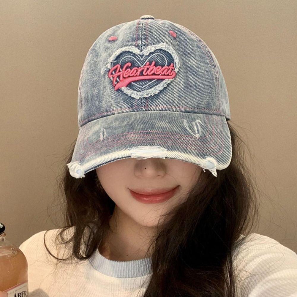 Love Letter Visors Embroidery Denim Snapback Cap Fashion Vintage Baseball Cap  Outdoor