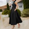 Sleeveless Dress Women's Summer New A-shaped Skirt, Ring Belt, Thin Design, Fashionable and Casual Outdoor Wear