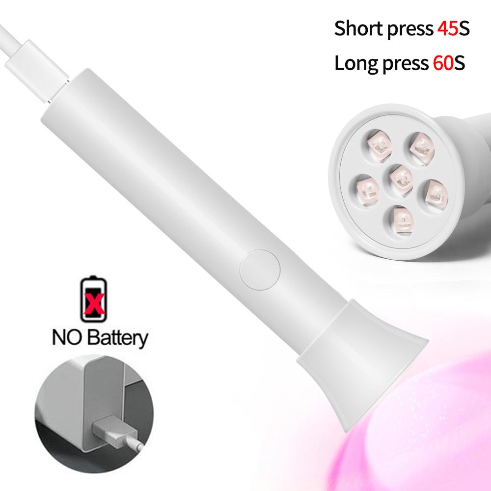 

Батарея в комплекте портативная лампа для сушки ногтей УФ-светодиодная лампа для ногтей быстросохнущая лампа для отверждения всех видов геля для ногтей перезаряжаемая домашняя