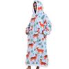 Autumn and winter sports and leisure warm TV blanket senior women's plush comfortable soft bathrobe warm fluffy robe
