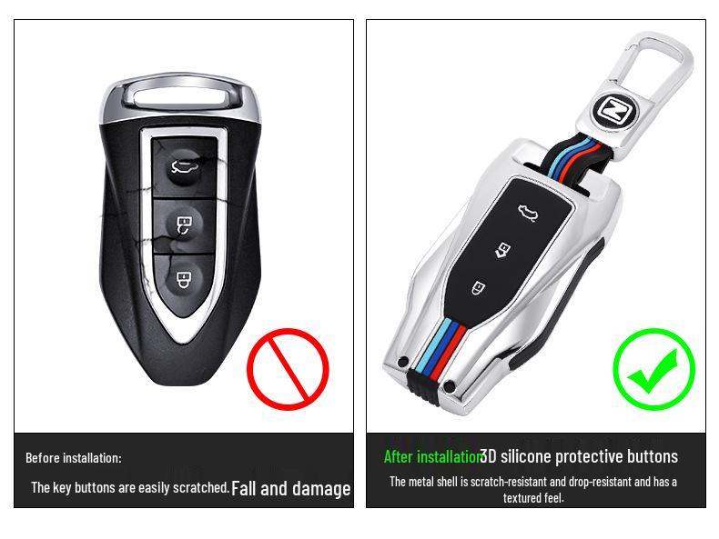 Compatible Key Case for Zotye T300, T600 Coupe, Z360, Z700, Damai X7, SR7, SR9