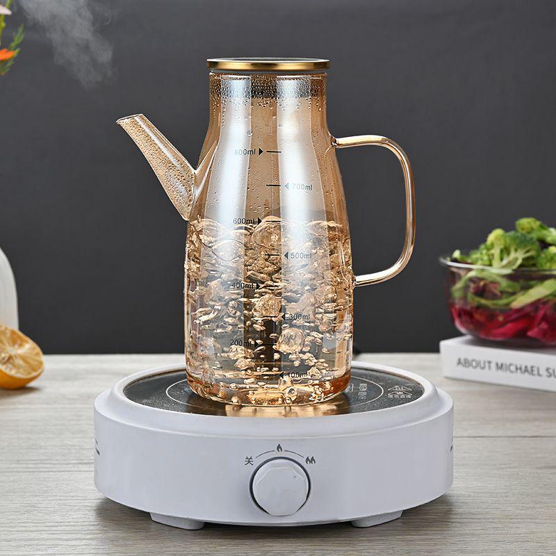High Borosilicate Glass Oil Pot for Soy Sauce & Vinegar - Non-Stick Storage Bottle