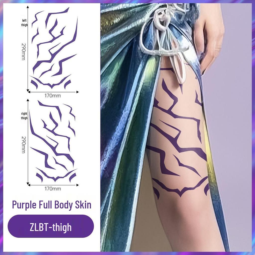 Boys' Full Body Temporary Tattoos - Cosplay, Laser Design, Waterproof, Sweatproof Face Stickers for Parties