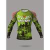 Breathable Quick-Dry Men's Athletic Top | 3D Digital Print T-Shirt | Middle Eastern Fashion Crew Neck Long Sleeve for Hiking