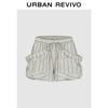 UR2026 Women's Striped Big Pocket Casual Shorts