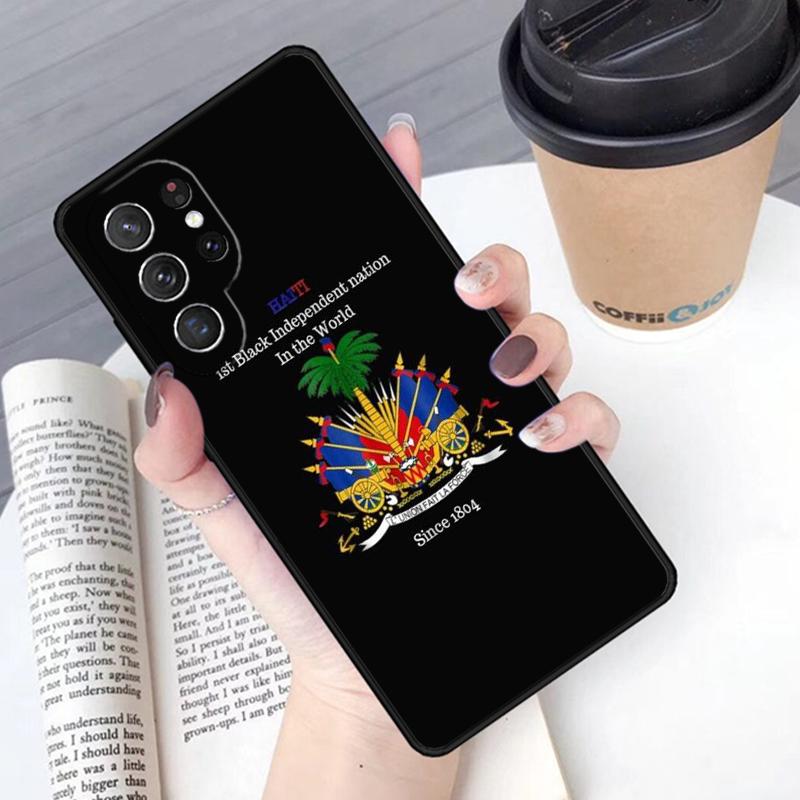 Haiti Haitian Flag phone case Cover For Samsung Galaxy S24 S25 Ultra S21 S22 Ultra S10E Note 10 Plus Note 20 FE S23