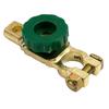 1PCS  Heavy Duty Battery Disconnect Isolator Cut Off Switch 12V 24V Green 17MM   Zinc Alloy Copper Plated + Plastic Knob