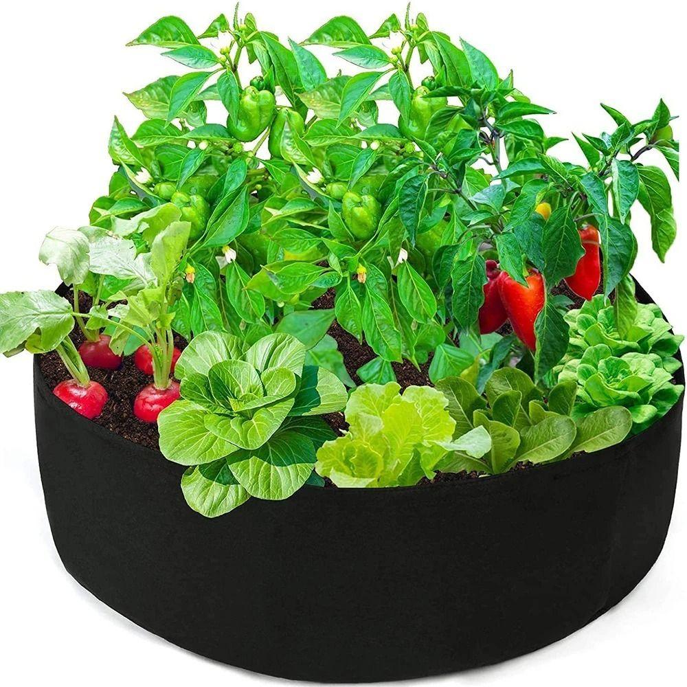 10/30/40/50/100 Gallon with Handles Garden Planting Bag Felt Planting Nursery Pot Grow Bag Outdoor